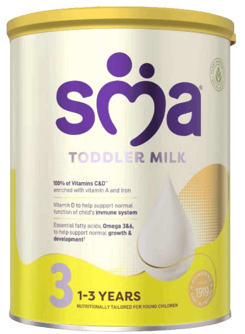 اس ام اي حليب بودرة للأطفال الصغار من عمر سنة إلى 3 سنوات، المرحلة 3، 800 غرام - Image 1